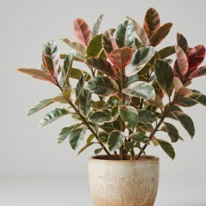 Ficus Elastic 'Ruby' (Variegated Rubber Tree)